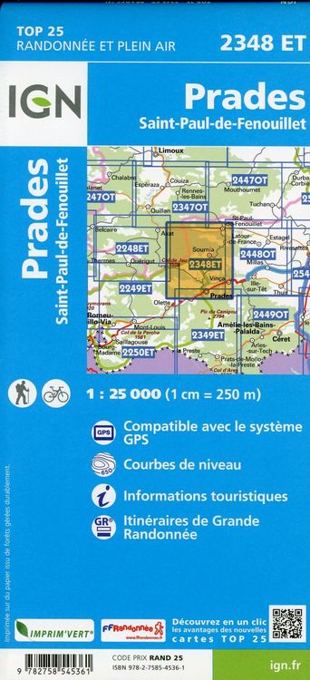 Produktbild: Prades.Saint-Paul-de-Fenouillet 1:25 000