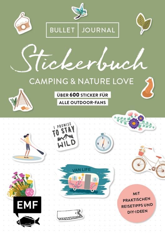 Produktbild: Bullet Journal Stickerbuch – Camping & Nature Love – Über 600 Sticker für alle Outdoor-Fans