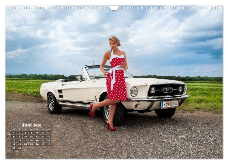 Produktbild: Pin Up Pia & Mustang '67 (Wandkalender 2026 DIN A3 quer), CALVENDO Monatskalender