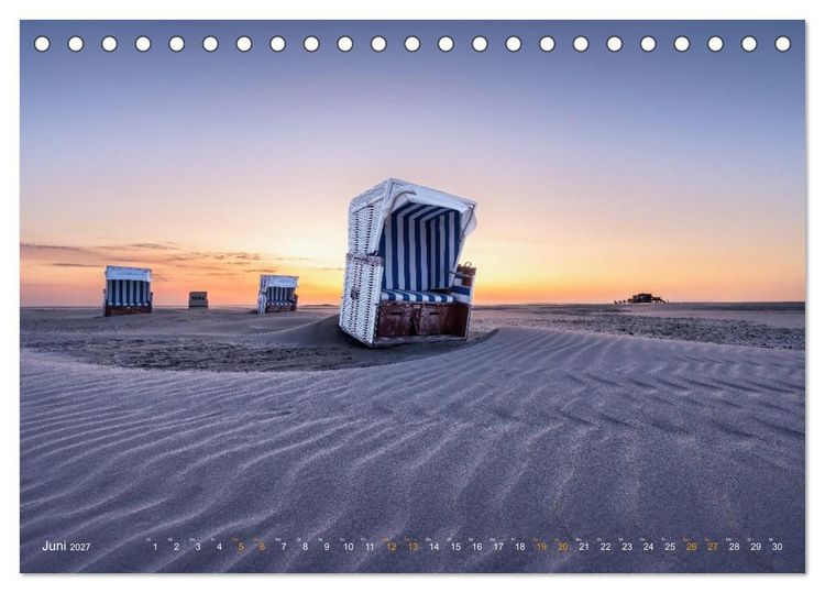 Produktbild: Nordseeurlaub in St. Peter-Ording (Tischkalender 2027 DIN A5 quer), CALVENDO Monatskalender