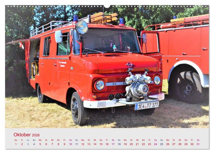 Produktbild: Oldtimer-FEUERWEHR (Wandkalender 2026 DIN A2 quer), CALVENDO Monatskalender