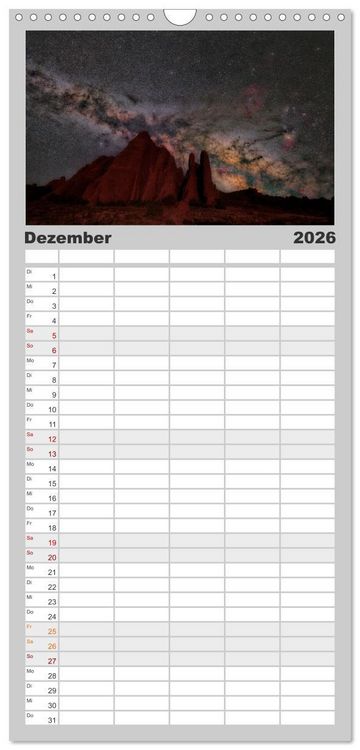 Produktbild: Familienplaner 2026 - Deepsky XVIII mit 5 Spalten (Wandkalender, 21 x 45 cm) CALVENDO