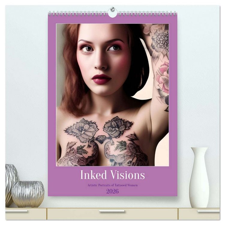 Produktbild: Inked Visions (High Quality Premium Wall Calendar 2026 DIN A2 portrait),CALVENDO 12 Month Wall Calendar