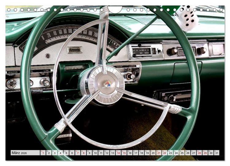 Produktbild: Ikonische US-Car Armaturenbretter (Wandkalender 2026 DIN A4 quer), CALVENDO Monatskalender