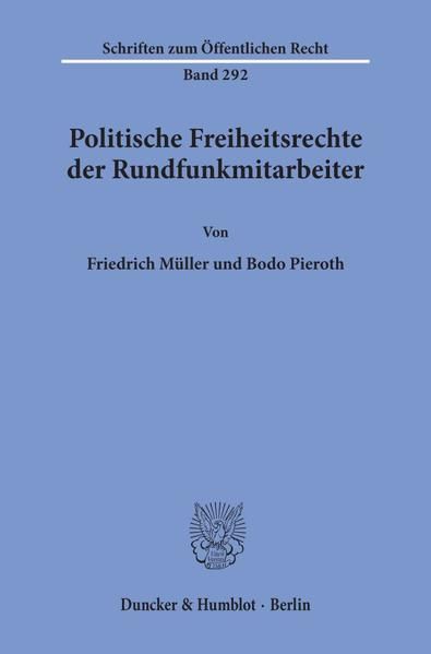 Produktbild: Politische Freiheitsrechte der Rundfunkmitarbeiter.