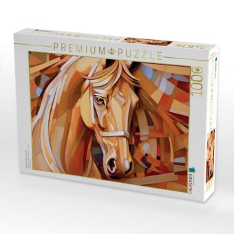 Produktbild: CALVENDO Puzzle Goldenes Pferd - Portrait | 1000 Teile Lege-Gr&ouml;&szlig;e 64x48cm Foto-Puzzle f&uuml;r gl&uuml;ckliche Stunden