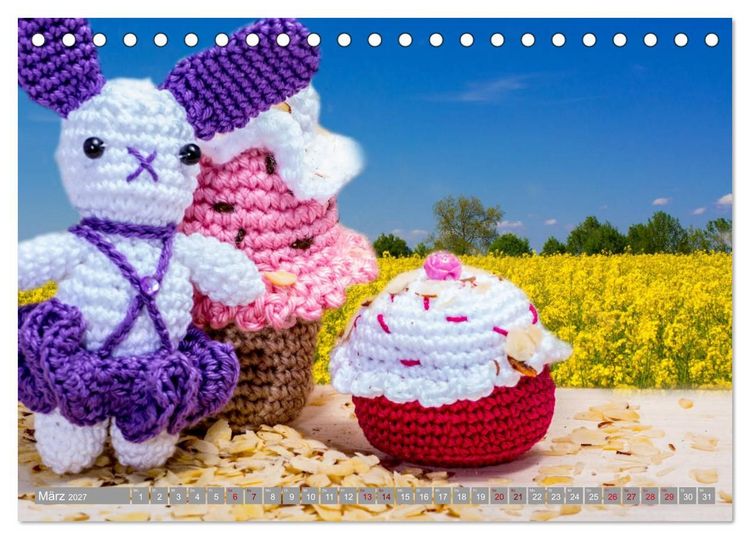 Produktbild: Amigurumi - Die geh&auml;kelte Welt (Tischkalender 2027 DIN A5 quer), CALVENDO Monatskalender