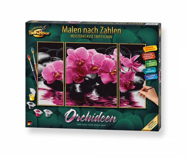 Produktbild: Malen nach Zahlen - Orchideen (Triptychon)
