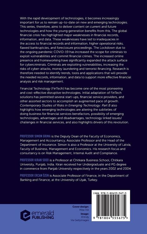 Produktbild: Contemporary Studies of Risks in Emerging Technology