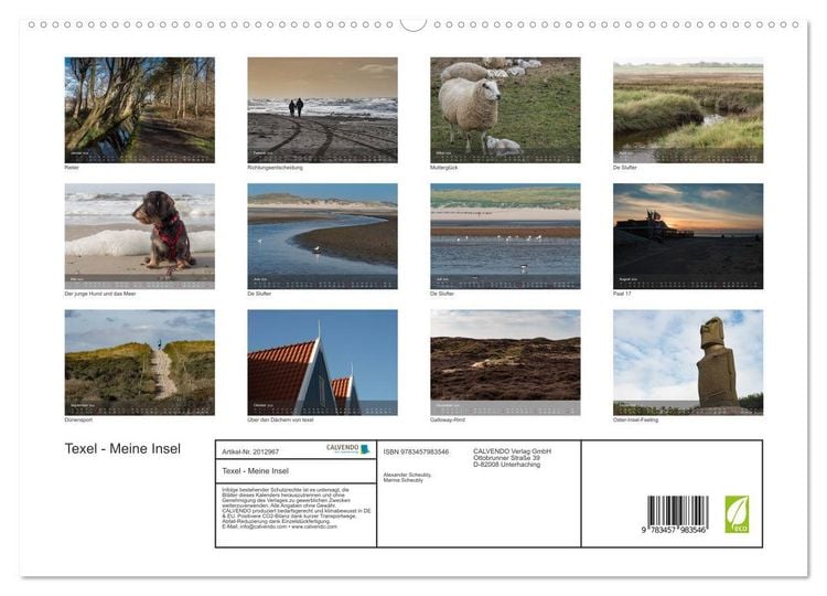 Produktbild: Texel - Meine Insel (hochwertiger Premium Wandkalender 2026 DIN A2 quer), Kunstdruck in Hochglanz