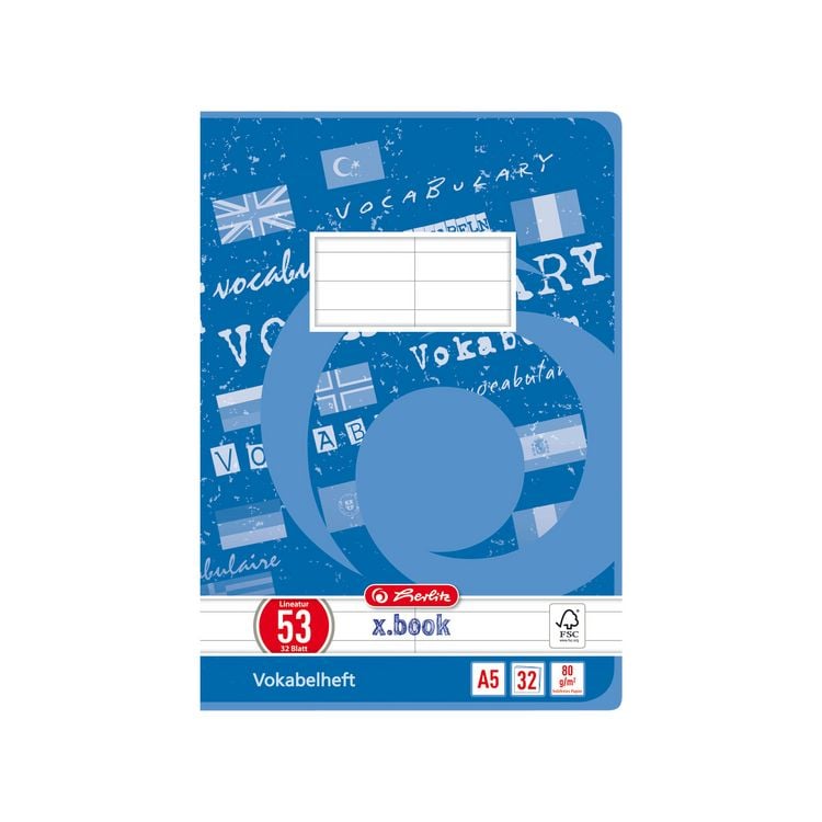 Produktbild: Herlitz Vokabelheft A5 32 Blatt Lineatur 53