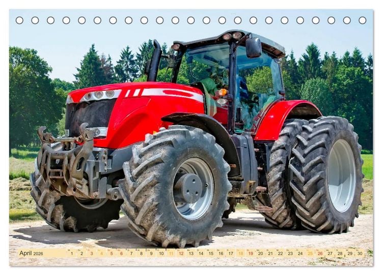 Produktbild: Traktoren - Giganten in der Landwirtschaft (Tischkalender 2026 DIN A5 quer), CALVENDO Monatskalender