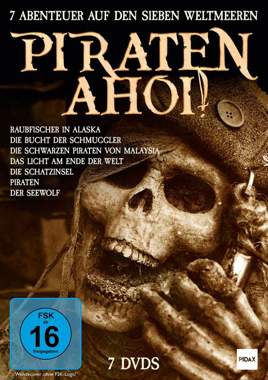 Produktbild: Piraten Ahoi - 7 Abenteuer auf den sieben Weltmeeren / Sieben epische Piratenabenteuer mit Starbesetzung (Pidax Film- und H&ouml;rspielverlag) [7 DVDs]