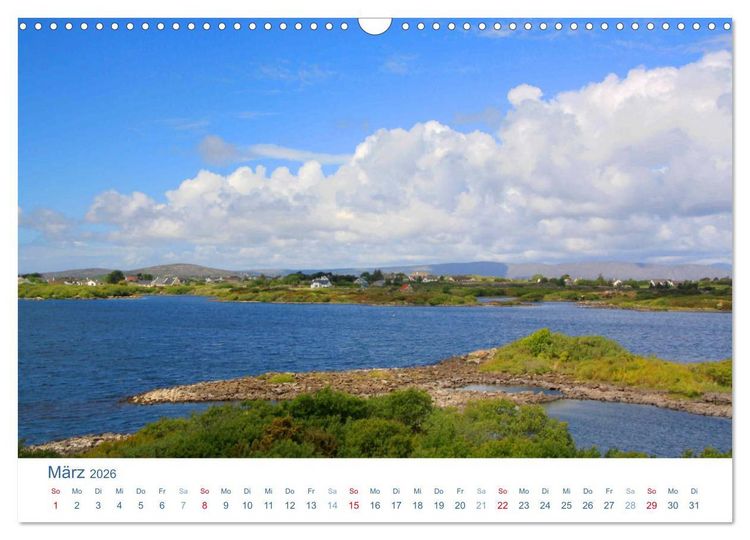 Produktbild: Irland 2026. Impressionen zwischen gr&uuml;nen H&uuml;geln und blauen K&uuml;sten (Wandkalender 2026 DIN A3 quer), CALVENDO Monatskalender