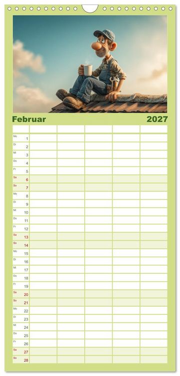 Produktbild: Familienplaner 2027 - Kaffee, Kabel, Katastrophen mit 5 Spalten (Wandkalender, 21 x 45 cm) CALVENDO