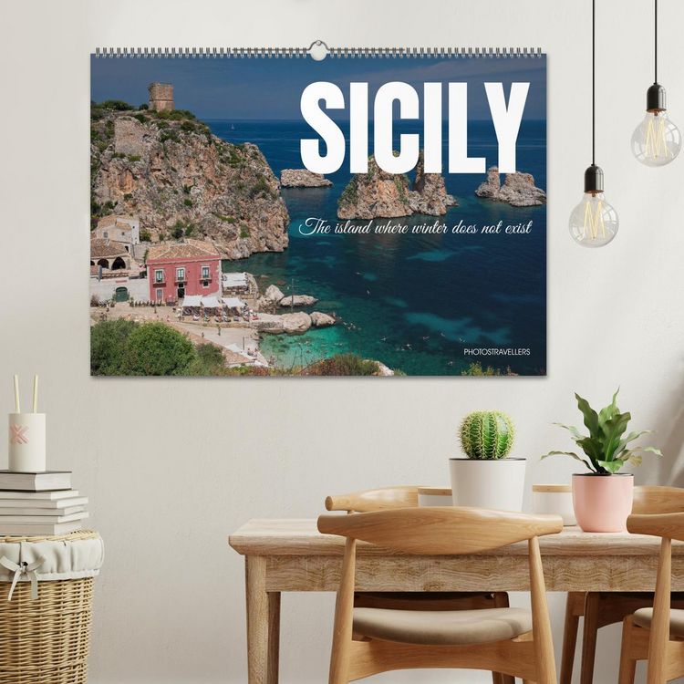 Produktbild: Sicily - The island where winter does not exist (Wall Calendar 2026 DIN A2 landscape), CALVENDO 12 Month Wall Calendar
