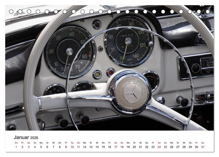 Produktbild: Klassische Armaturenbretter (Tischkalender 2026 DIN A5 quer), CALVENDO Monatskalender