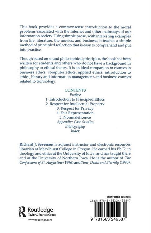 Produktbild: The Principles of Information Ethics