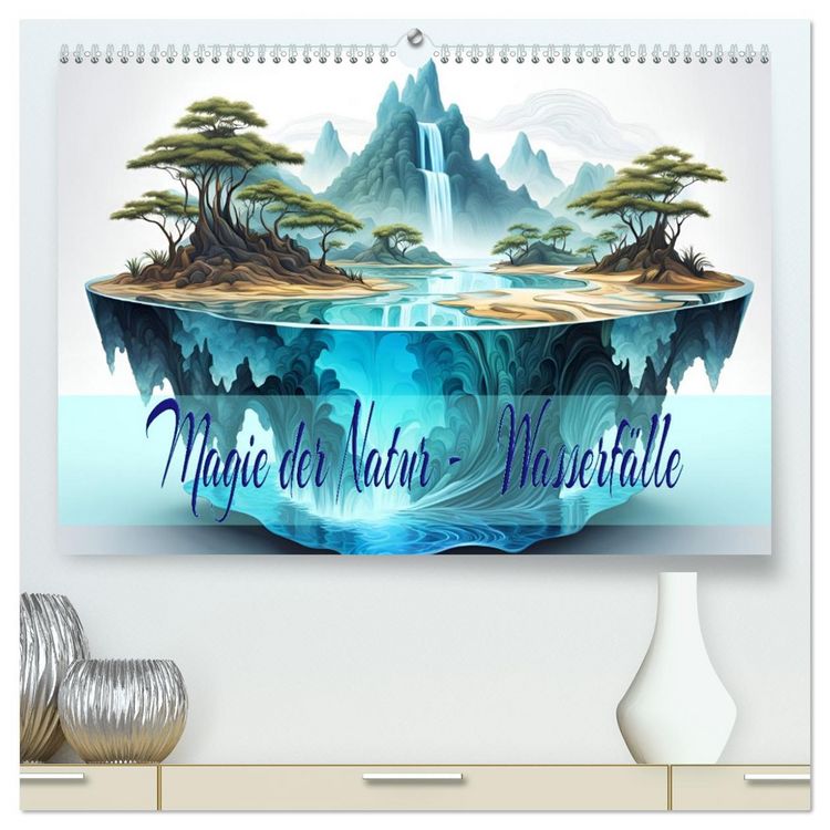 Produktbild: Magie der Natur - Wasserf&auml;lle (hochwertiger Premium Wandkalender 2026 DIN A2 quer), Kunstdruck in Hochglanz