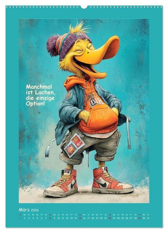 Produktbild: Quack Attacke. Enten au&szlig;er Kontrolle (Wandkalender 2026 DIN A2 hoch), CALVENDO Monatskalender