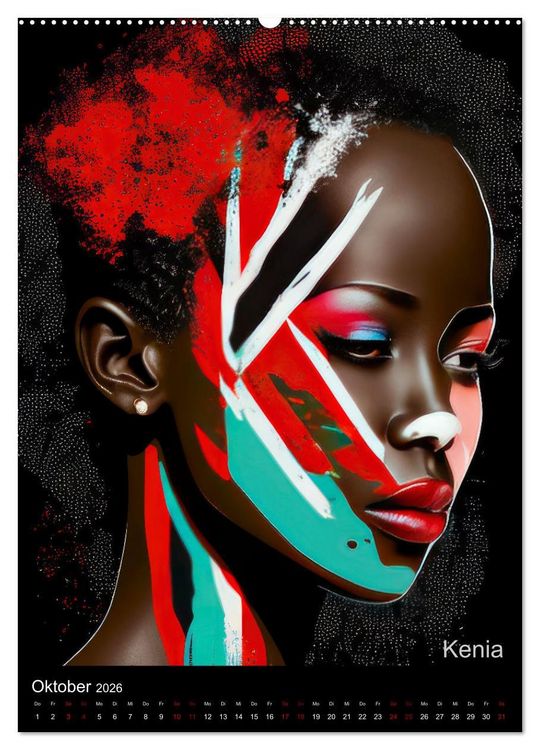 Produktbild: Afrikanische Sch&ouml;nheiten (Wandkalender 2026 DIN A2 hoch), CALVENDO Monatskalender