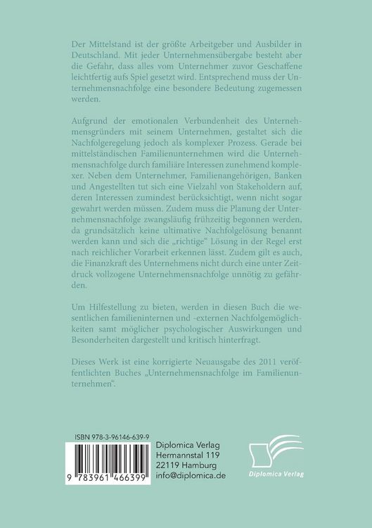Produktbild: Nachfolge im Familienunternehmen: Besonderheiten und Herausforderungen