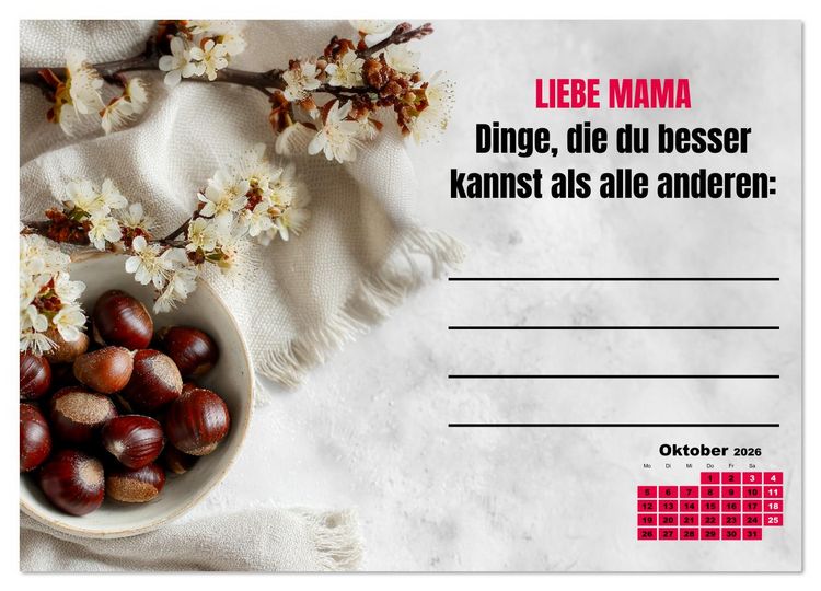 Produktbild: Kalender f&uuml;r Mamas - Was ich dir sagen will (Wandkalender 2026 DIN A3 quer), CALVENDO Monatskalender
