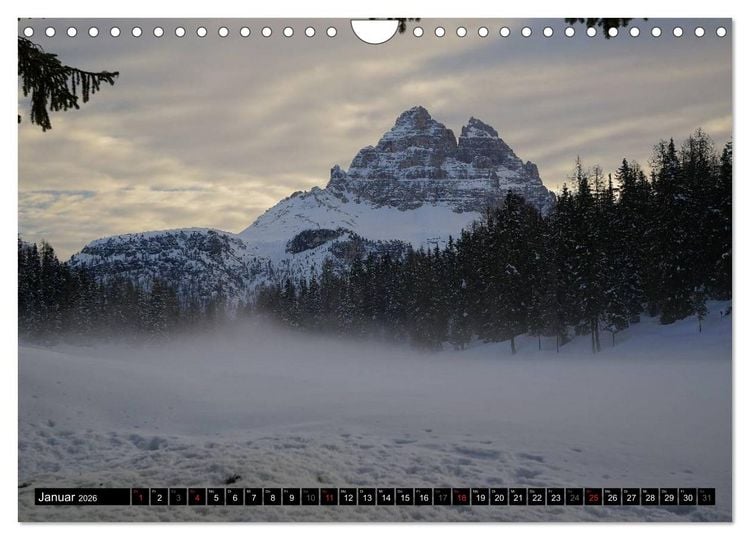 Produktbild: Die Drei Zinnen - Unesco Weltnaturerbe (Wandkalender 2026 DIN A4 quer), CALVENDO Monatskalender