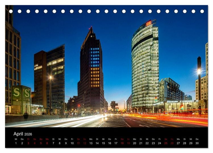 Produktbild: Eine Reise durch Berlin bei Nacht (Tischkalender 2026 DIN A5 quer), CALVENDO Monatskalender