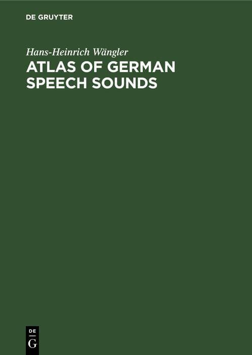 Produktbild: Atlas of German Speech Sounds