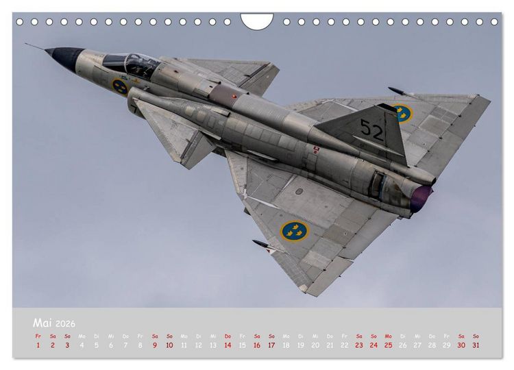 Produktbild: Saab Airpower (Wandkalender 2026 DIN A4 quer), CALVENDO Monatskalender