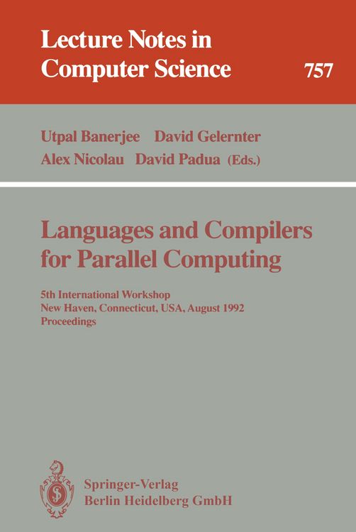 Produktbild: Languages and Compilers for Parallel Computing