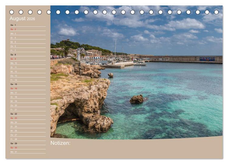 Produktbild: Im Osten von Mallorca (Tischkalender 2026 DIN A5 quer), CALVENDO Monatskalender