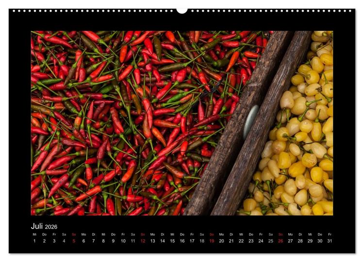 Produktbild: Rot (hochwertiger Premium Wandkalender 2026 DIN A2 quer), Kunstdruck in Hochglanz
