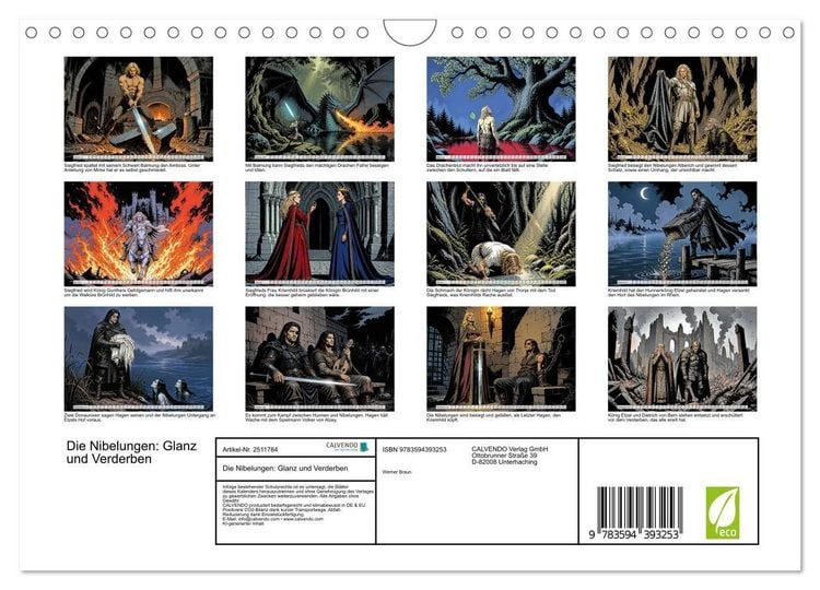 Produktbild: Die Nibelungen: Glanz und Verderben (Wandkalender 2027 DIN A4 quer), CALVENDO Monatskalender
