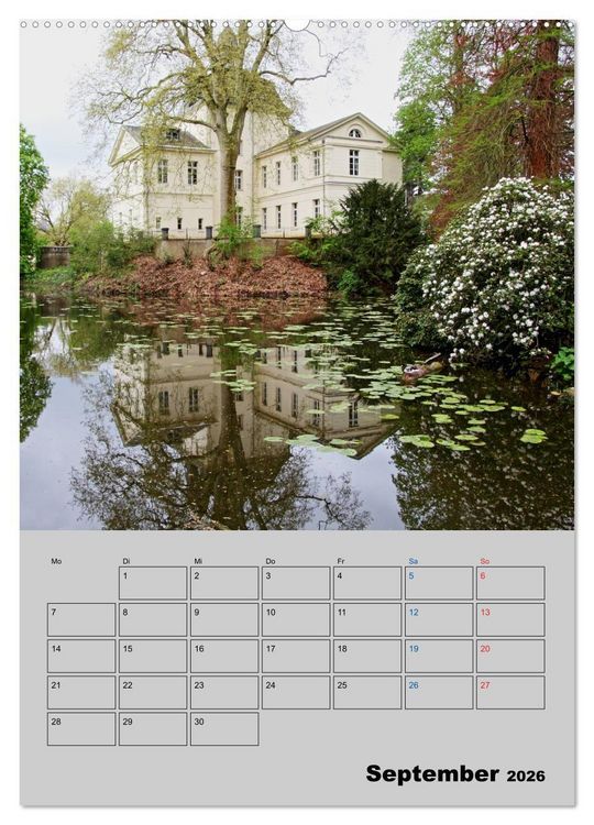 Produktbild: D&uuml;sseldorfer Burgen und Schl&ouml;sser (hochwertiger Premium Wandkalender 2026 DIN A2 hoch), Kunstdruck in Hochglanz
