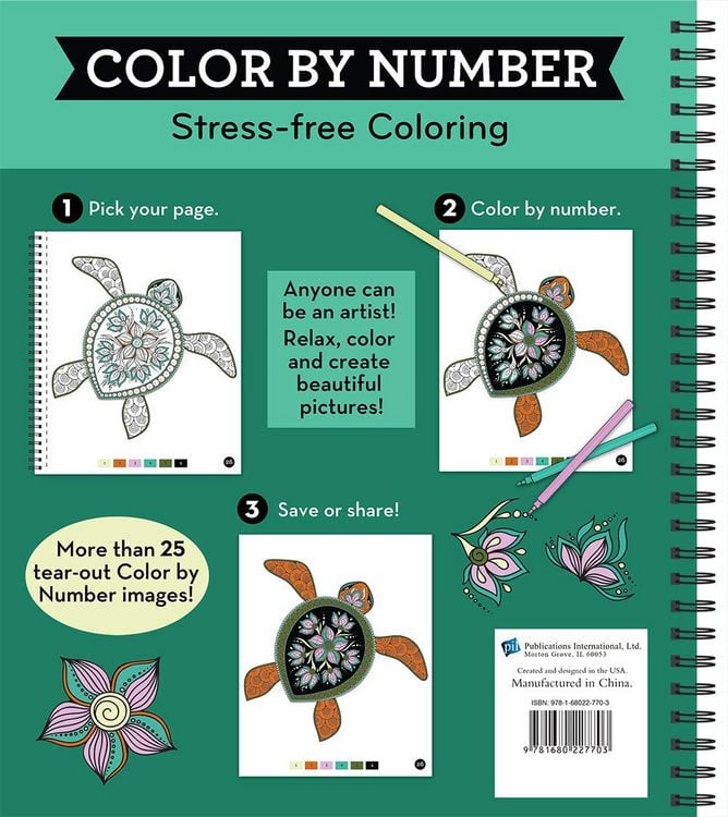 Produktbild: Brain Games - Color by Number: Stress-Free Coloring (Green)