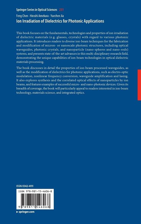 Produktbild: Ion Irradiation of Dielectrics for Photonic Applications