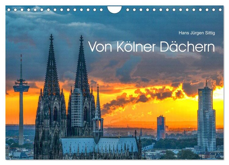 Produktbild: Von K&ouml;lner D&auml;chern (Wandkalender 2026 DIN A4 quer), CALVENDO Monatskalender