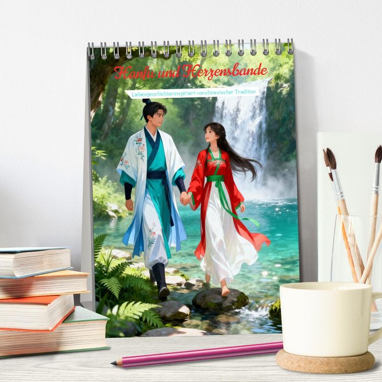 Produktbild: Hanfu und Herzensbande (Tischkalender 2027 DIN A5 hoch), CALVENDO Monatskalender