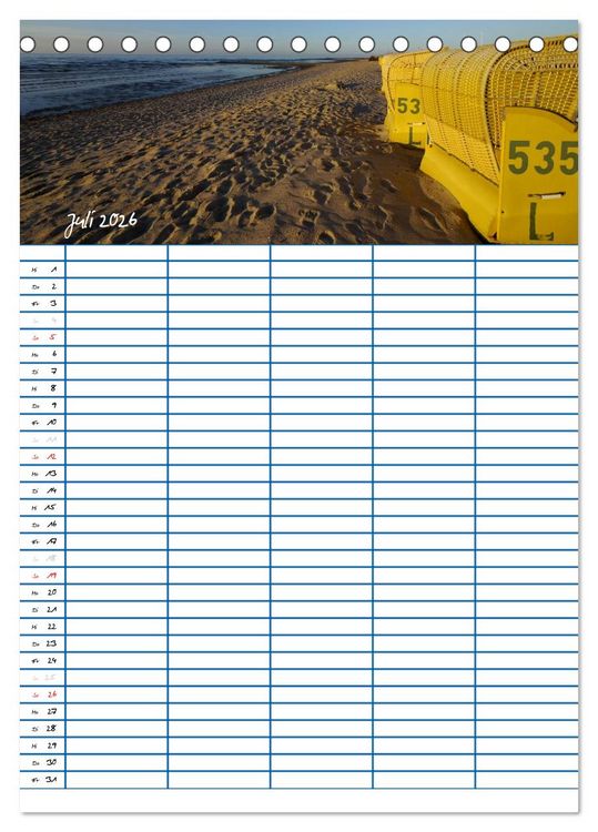 Produktbild: Meer Zeit f&uuml;r uns! (Tischkalender 2026 DIN A5 hoch), CALVENDO Monatskalender