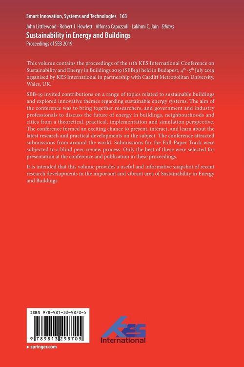 Produktbild: Sustainability in Energy and Buildings