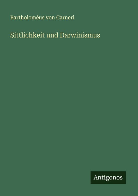 Produktbild: Sittlichkeit und Darwinismus
