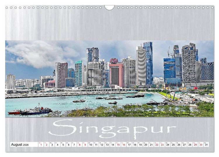 Produktbild: Singapur - Panoramablick (Wandkalender 2026 DIN A3 quer), CALVENDO Monatskalender