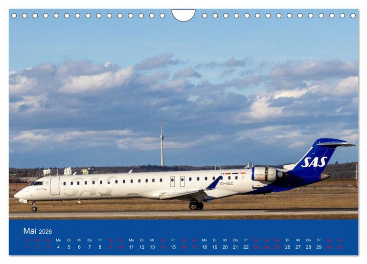 Produktbild: Besondere Flugzeuge am Flughafen Stuttgart (Wandkalender 2026 DIN A4 quer), CALVENDO Monatskalender