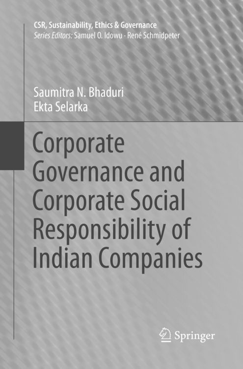Produktbild: Corporate Governance and Corporate Social Responsibility of Indian Companies