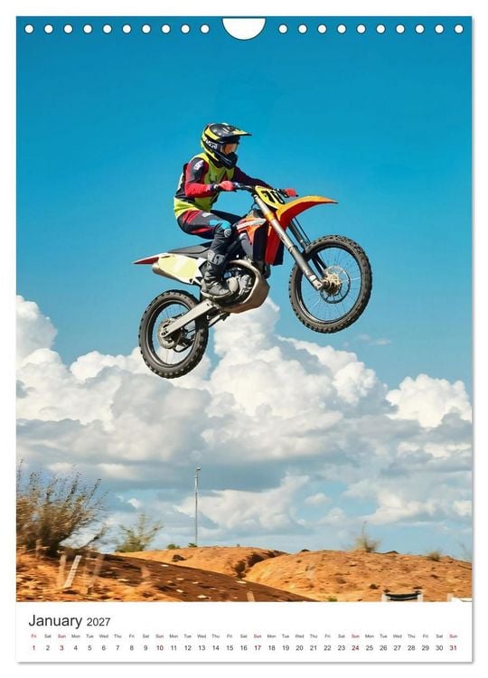 Produktbild: Throttle and thrills - High percentage motocross moments (Wall Calendar 2027 DIN A4 portrait), CALVENDO 12 Month Wall Calendar