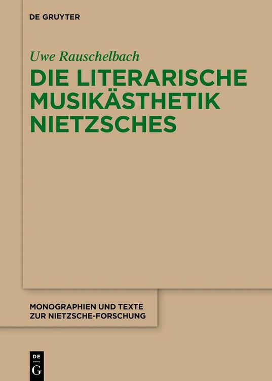 Produktbild: Die literarische Musik&auml;sthetik Nietzsches