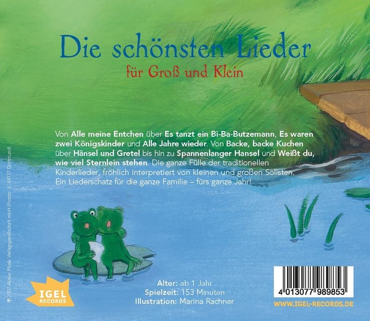 Produktbild: Die sch&ouml;nsten Lieder f&uuml;r Gro&szlig; und Klein