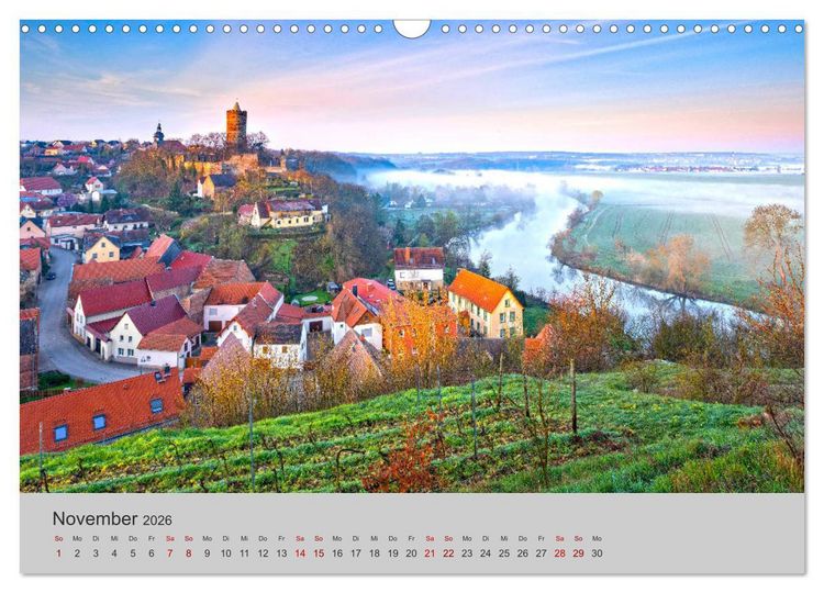 Produktbild: Die Saale Von Franken zur Elbe (Wandkalender 2026 DIN A3 quer), CALVENDO Monatskalender